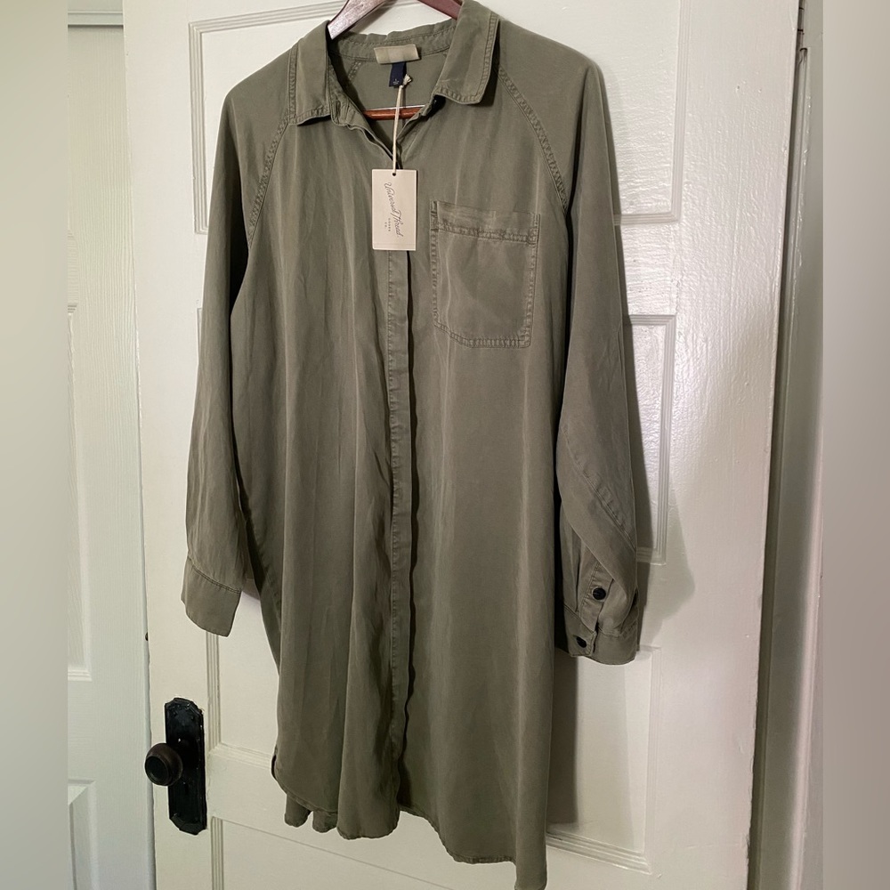 Green Button Down Dress